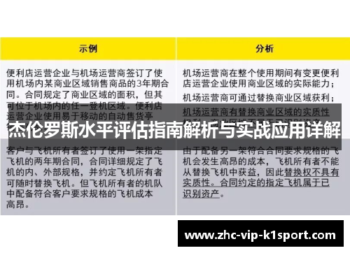 杰伦罗斯水平评估指南解析与实战应用详解